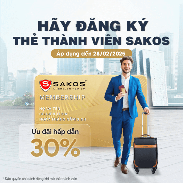 MỞ THẺ THÀNH VIÊN SAKOS MIỄN PHÍ: ƯU ĐÃI LÊN ĐẾN 30%