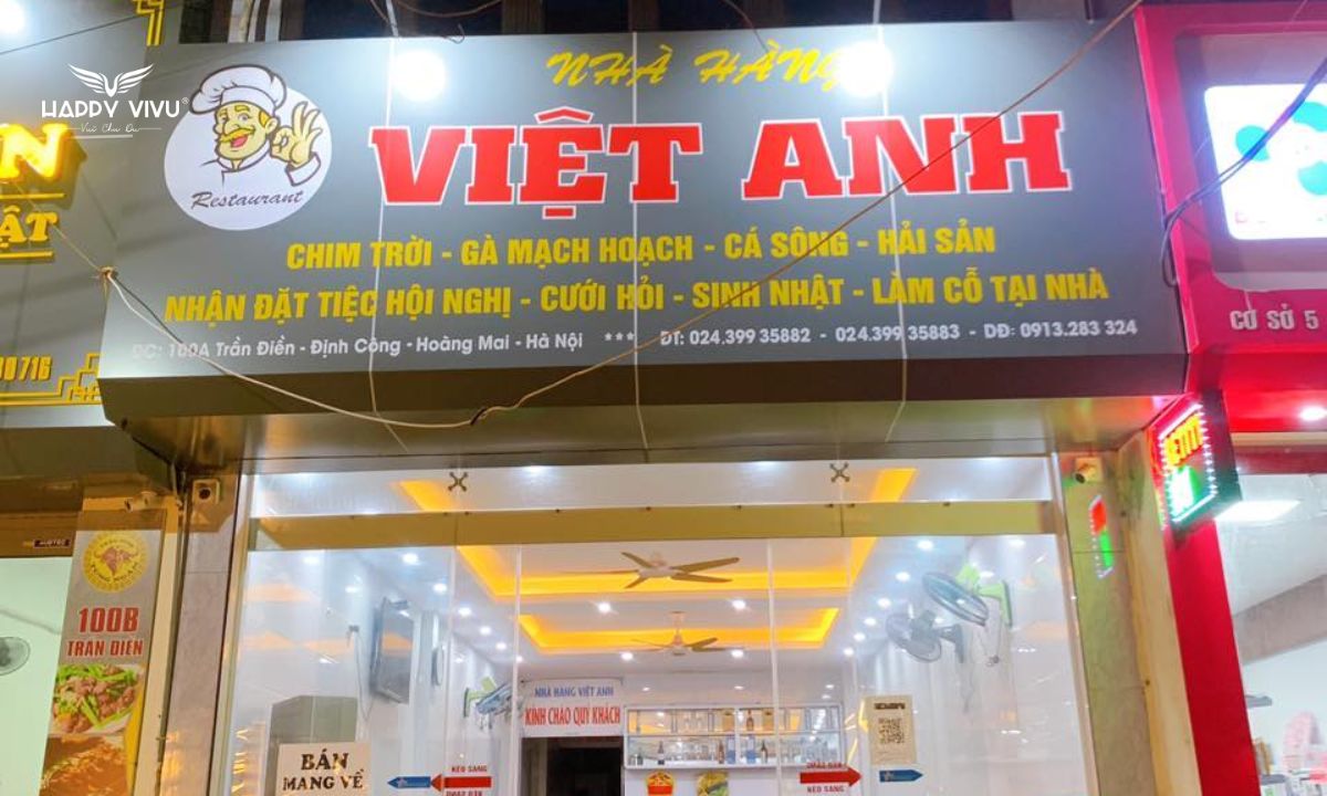 Giá cả tại Nhà Hàng Việt Anh khá hợp lý so với chất lượng món ăn và dịch vụ. Nhân viên phục vụ nhiệt tình, chuyên nghiệp, luôn làm hài lòng khách hàng.