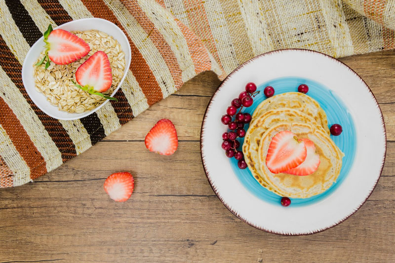 Món bánh pancake yến mạch cũng rất thơm ngon, hấp dẫn