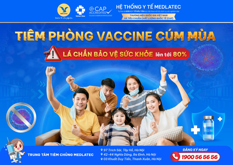 Trung tâm tiêm chủng MEDLATEC - đồng hành cùng quý khách trước dịch cúm mùa