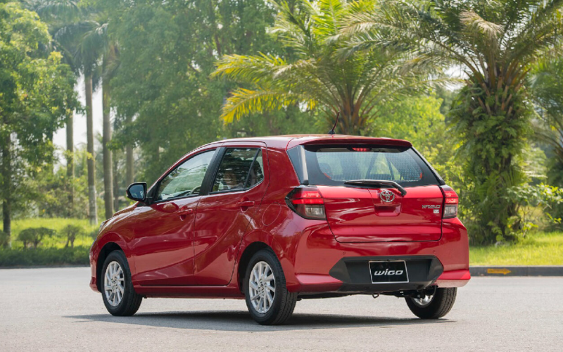 Phần đuôi của xe Toyota Wigo thiết kế khá ổn